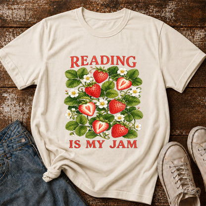 Reading Is My Jam Softstyle T-Shirt | Book Lover Gift Natural