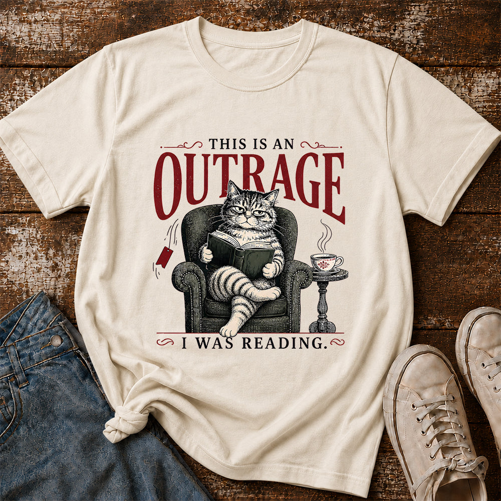 This Is An Outrage Softstyle T-Shirt | Book Lover Gift Natural