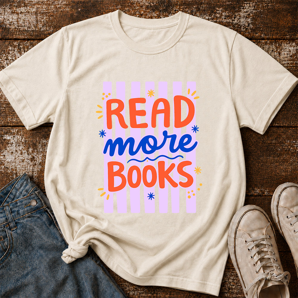 Read More Books Softstyle T-Shirt | Book Lover Gift Natural