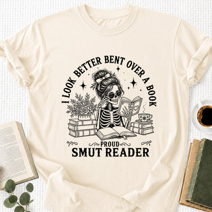 I Look Better Bend Over A Book Softstyle T-Shirt | Book Lover Gift Natural