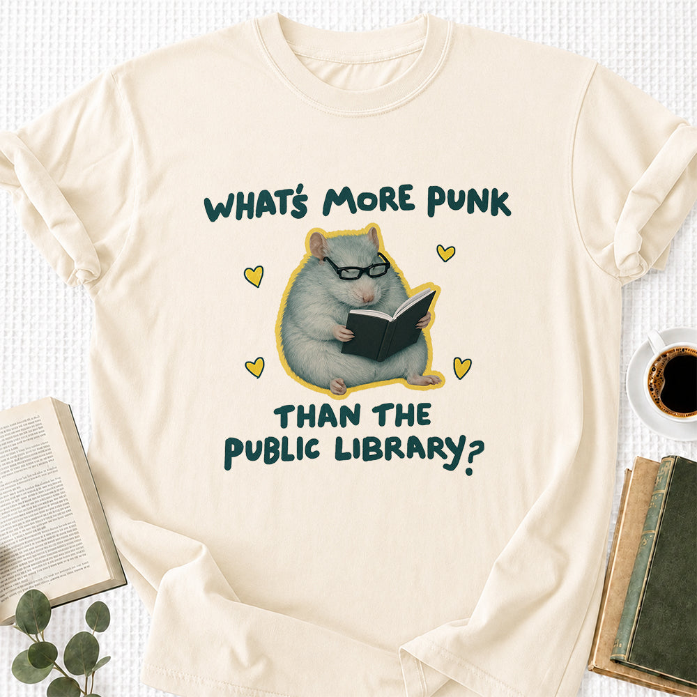 What's More Punk Softstyle T-Shirt | Book Lover Gift Natural