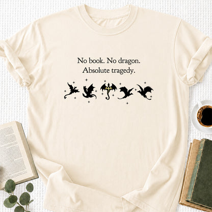 No Book No Dragon Softstyle T-Shirt | Book Lover Gift Natural