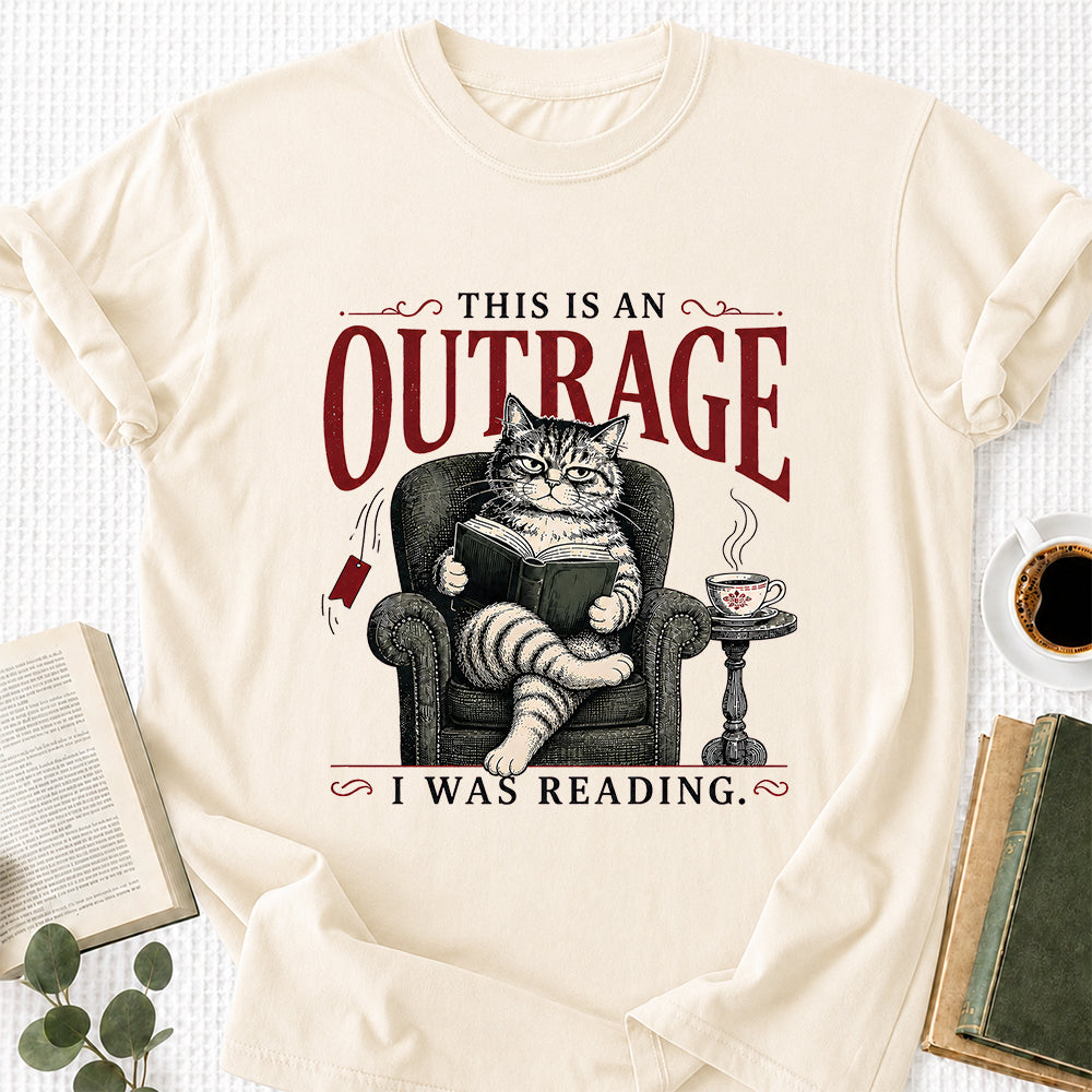 This Is An Outrage Softstyle T-Shirt | Book Lover Gift Natural