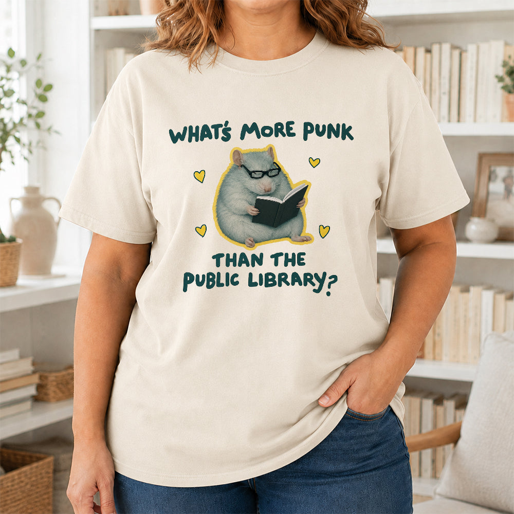 What's More Punk Softstyle T-Shirt | Book Lover Gift Natural