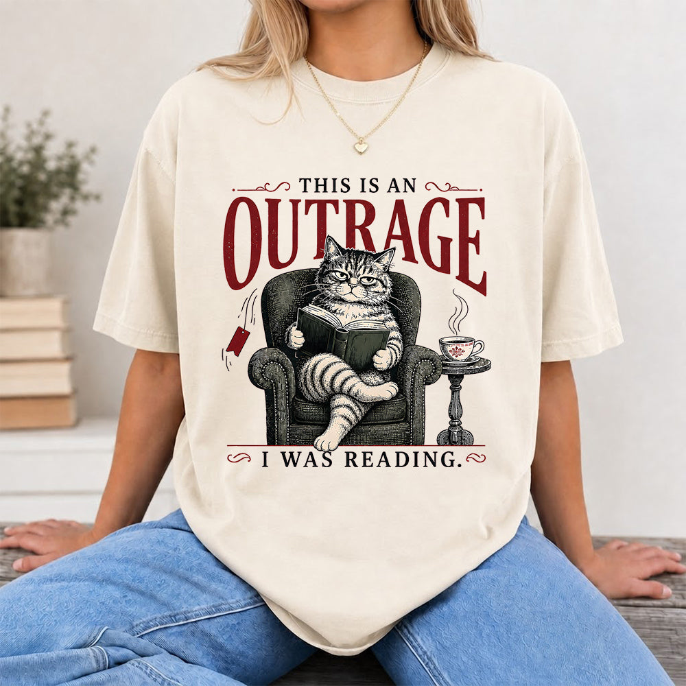 This Is An Outrage Softstyle T-Shirt | Book Lover Gift Natural