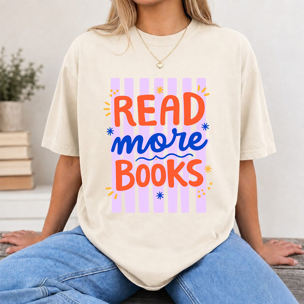 Read More Books Softstyle T-Shirt | Book Lover Gift Natural