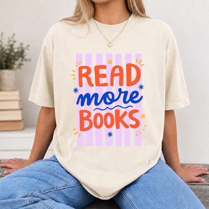Read More Books Softstyle T-Shirt | Book Lover Gift Natural
