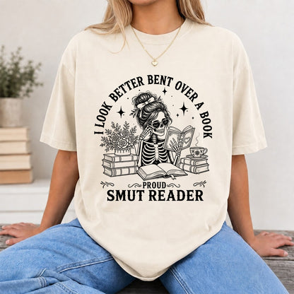 I Look Better Bend Over A Book Softstyle T-Shirt | Book Lover Gift Natural
