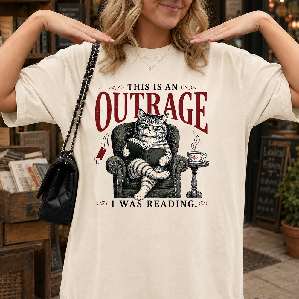 This Is An Outrage Softstyle T-Shirt | Book Lover Gift Natural