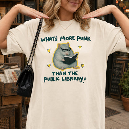 What's More Punk Softstyle T-Shirt | Book Lover Gift Natural
