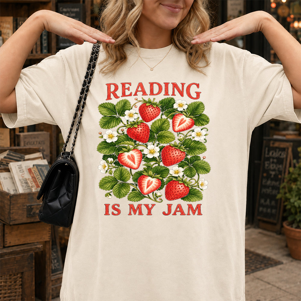 Reading Is My Jam Softstyle T-Shirt | Book Lover Gift Natural