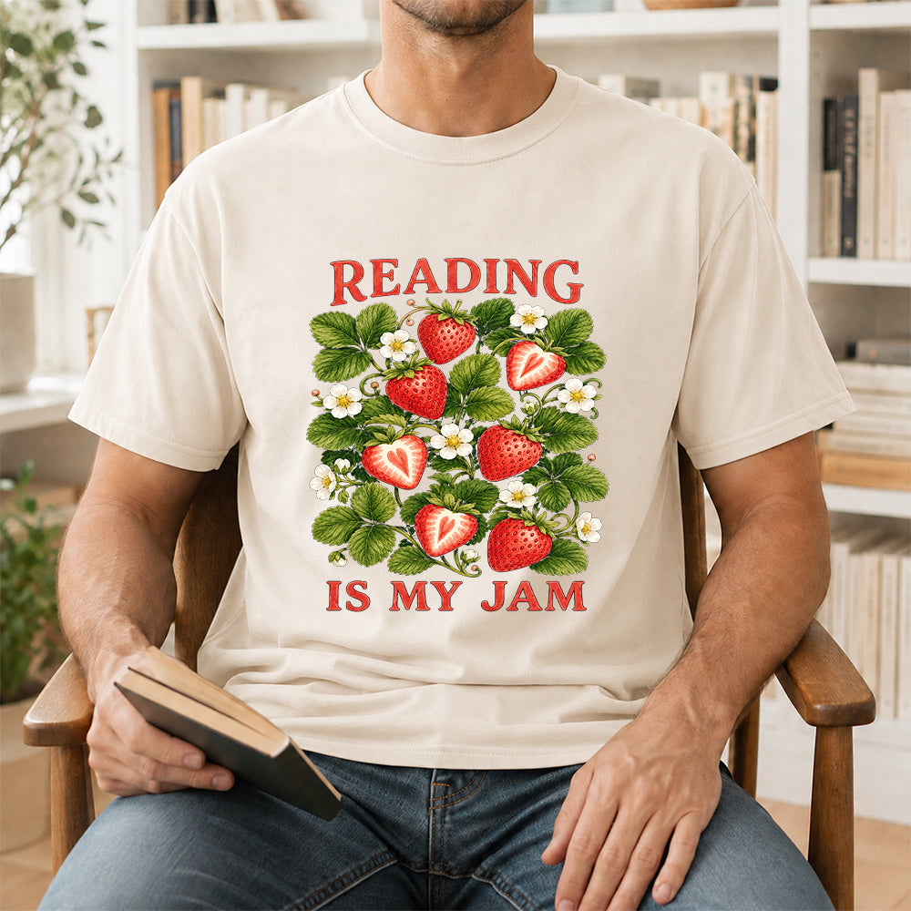 Reading Is My Jam Softstyle T-Shirt | Book Lover Gift Natural