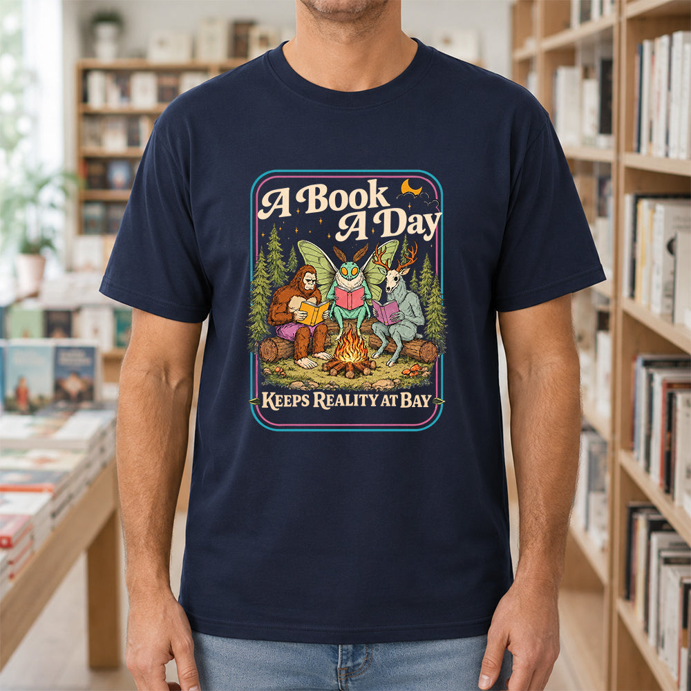 Cryptid Book Club Softstyle T-Shirt | Book Lover Gift Navy
