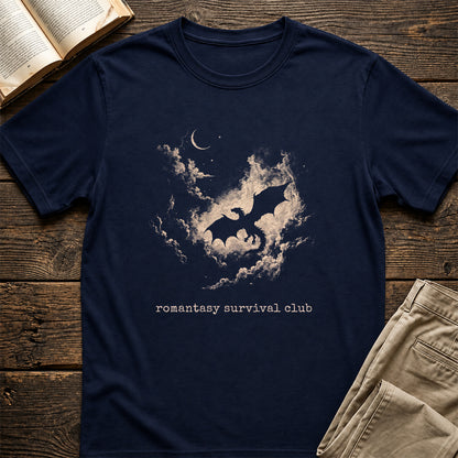 Fantasy Dragon Clouds Softstyle T-Shirt | Book Lover Gift Navy