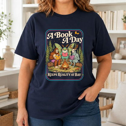 Cryptid Book Club Softstyle T-Shirt | Book Lover Gift Navy