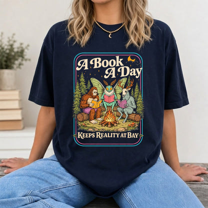 Cryptid Book Club Softstyle T-Shirt | Book Lover Gift Navy