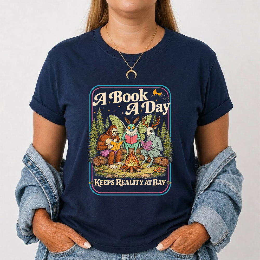 Cryptid Book Club Softstyle T-Shirt | Book Lover Gift Navy