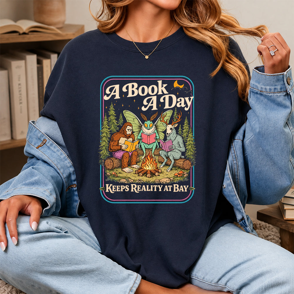 Cryptid Book Club Softstyle T-Shirt | Book Lover Gift Navy