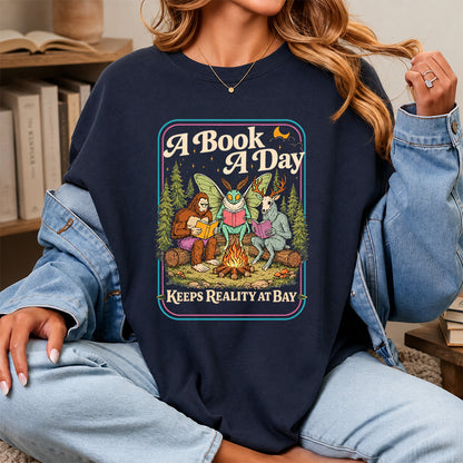 Cryptid Book Club Softstyle T-Shirt | Book Lover Gift Navy