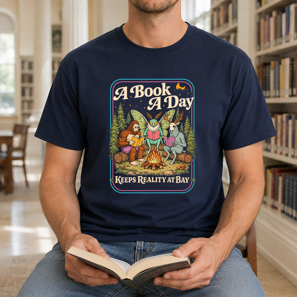 Cryptid Book Club Softstyle T-Shirt | Book Lover Gift Navy