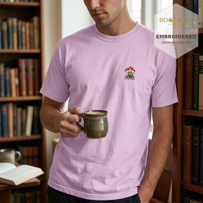 Embroidered One More Chapter Comfort Color ® T-shirt Book Lover Gift Orchid