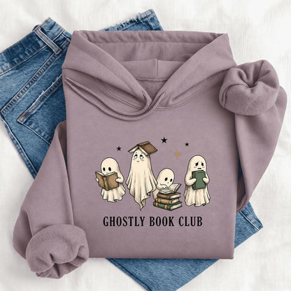 Ghostly Book Club Softstyle Hoodie | Spooky Book Lover Gift Paragon