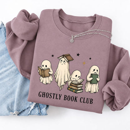 Ghostly Book Club Softstyle Sweatshirt | Spooky Book Lover Gift Paragon