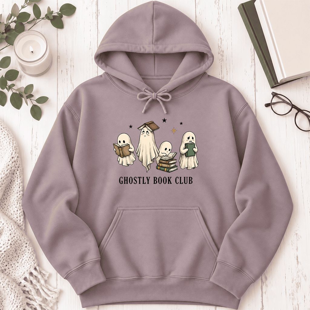Ghostly Book Club Softstyle Hoodie | Spooky Book Lover Gift Paragon