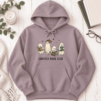 Ghostly Book Club Softstyle Hoodie | Spooky Book Lover Gift Paragon
