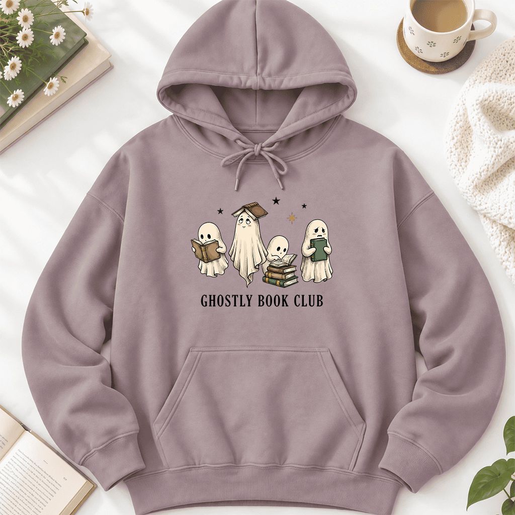 Ghostly Book Club Softstyle Hoodie | Spooky Book Lover Gift Paragon