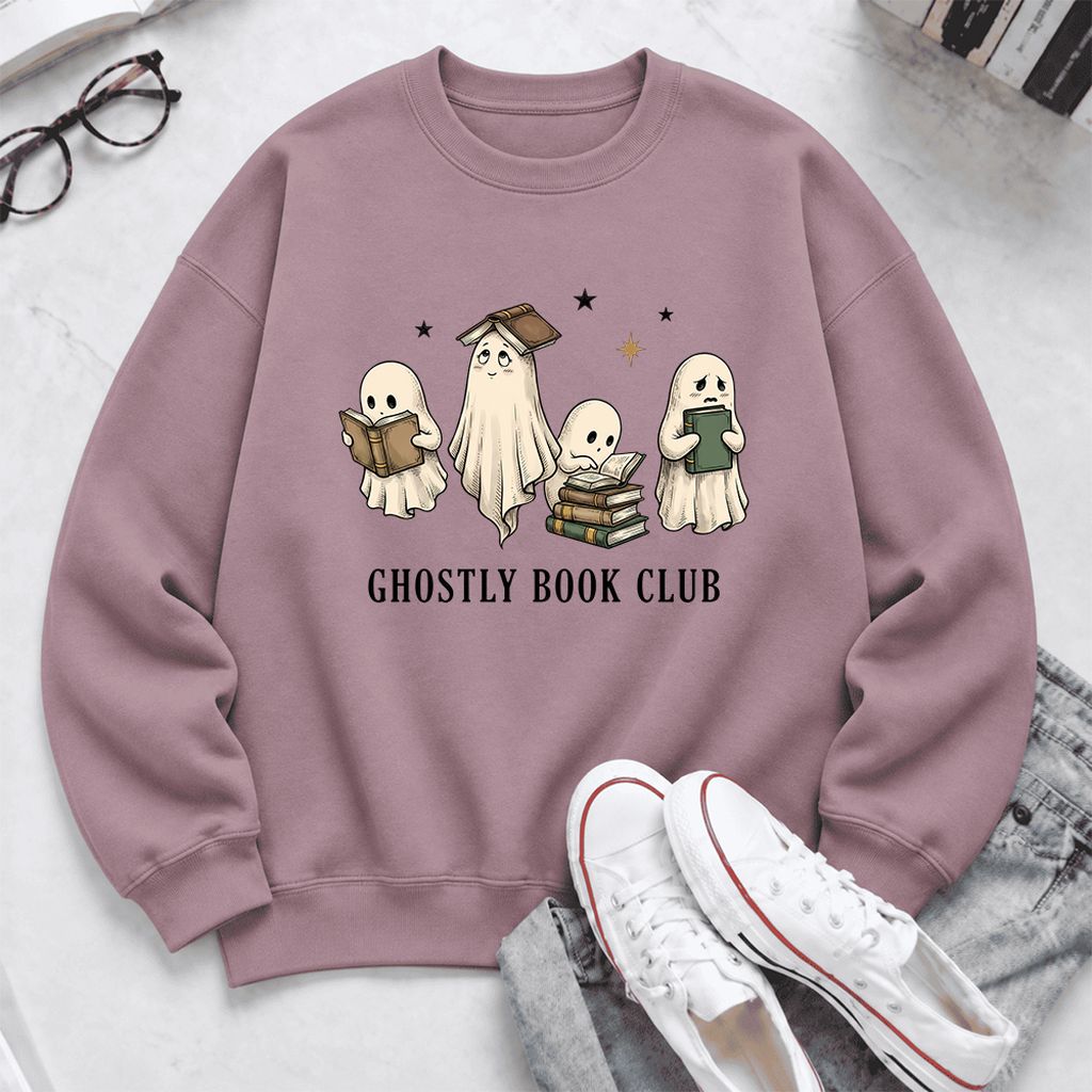 Ghostly Book Club Softstyle Sweatshirt | Spooky Book Lover Gift Paragon