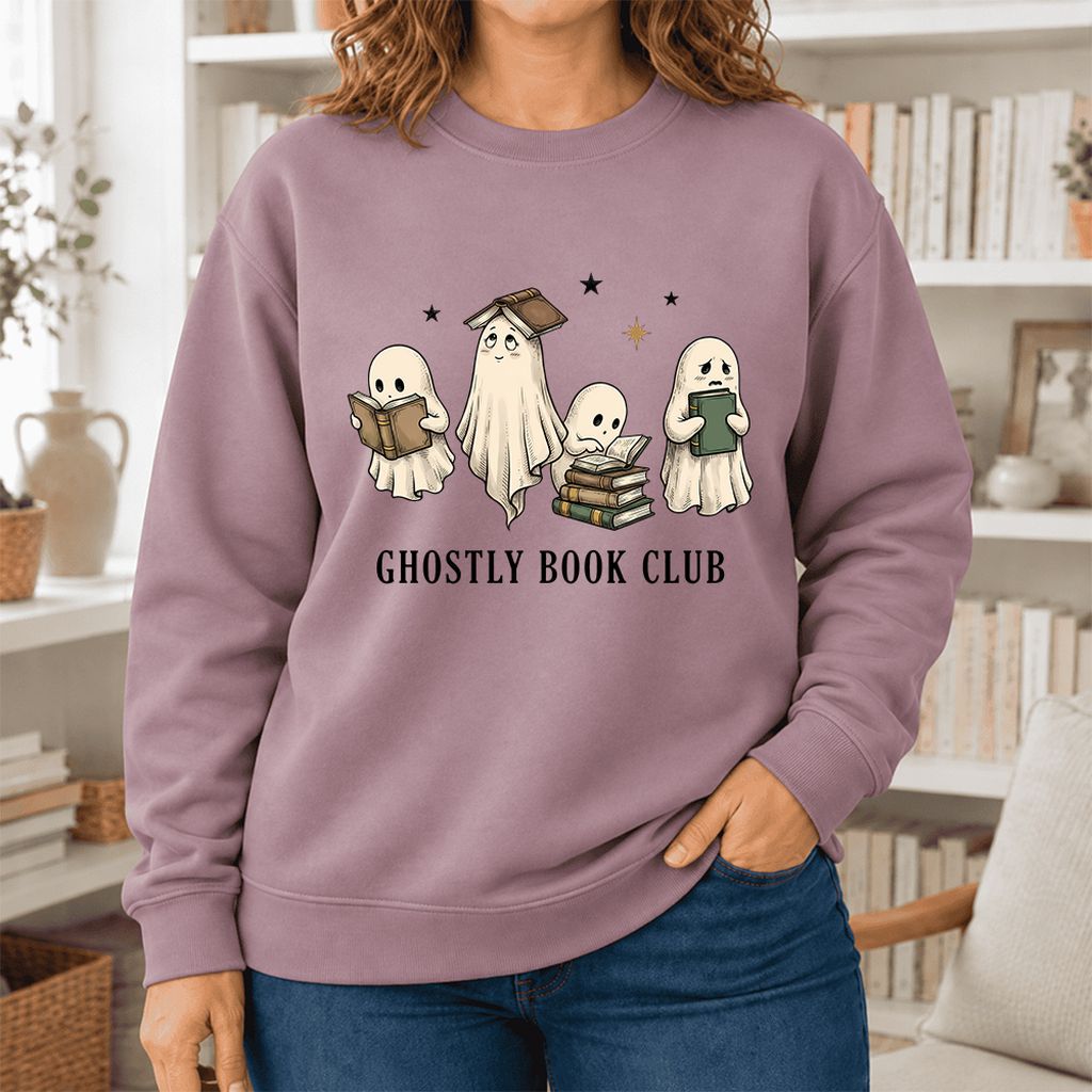 Ghostly Book Club Softstyle Sweatshirt | Spooky Book Lover Gift Paragon