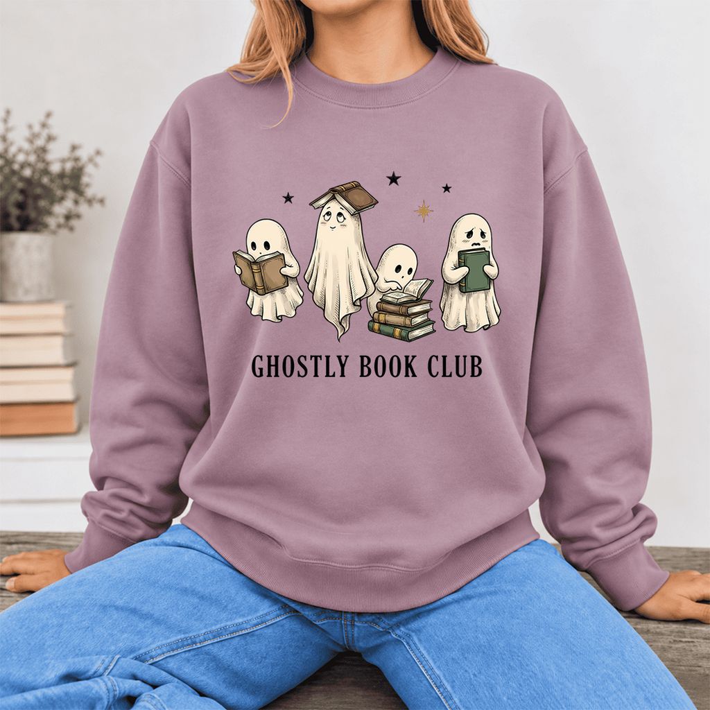 Ghostly Book Club Softstyle Sweatshirt | Spooky Book Lover Gift Paragon