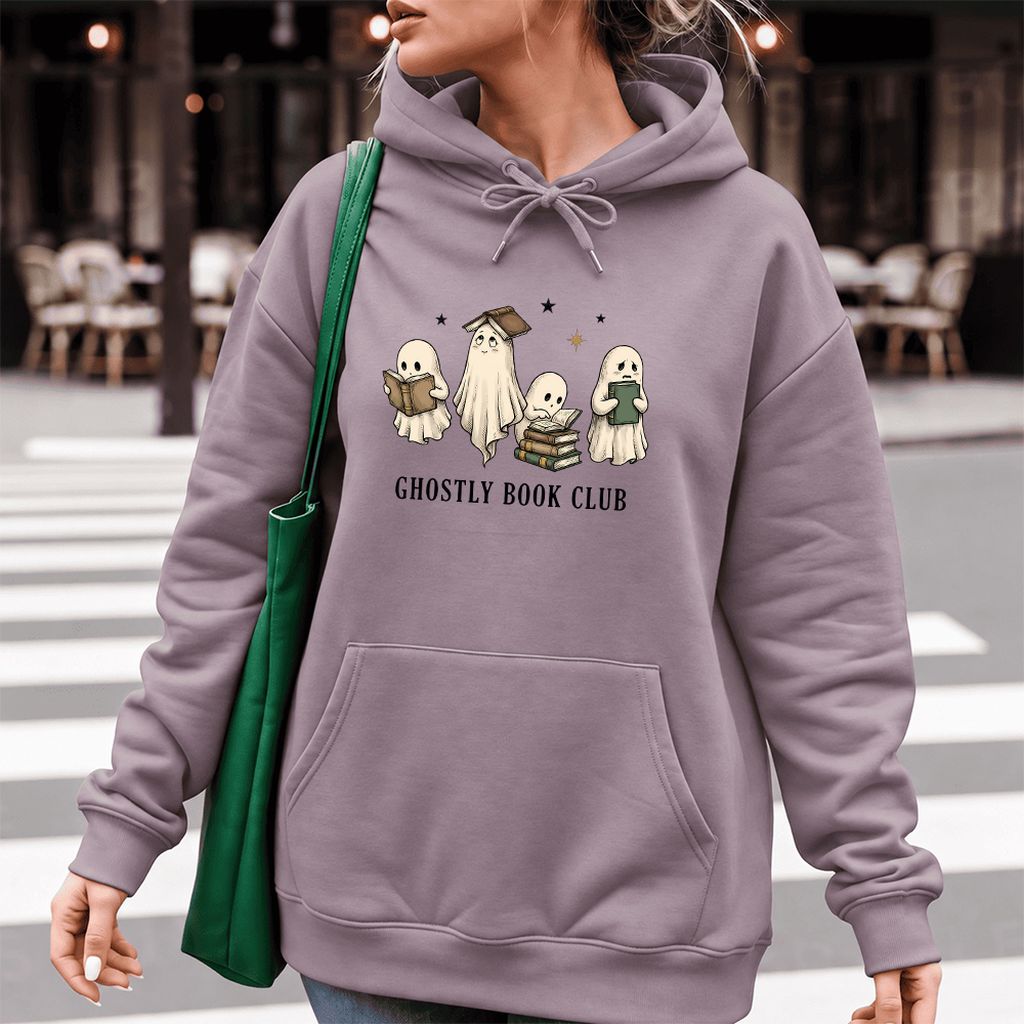 Ghostly Book Club Softstyle Hoodie | Spooky Book Lover Gift Paragon