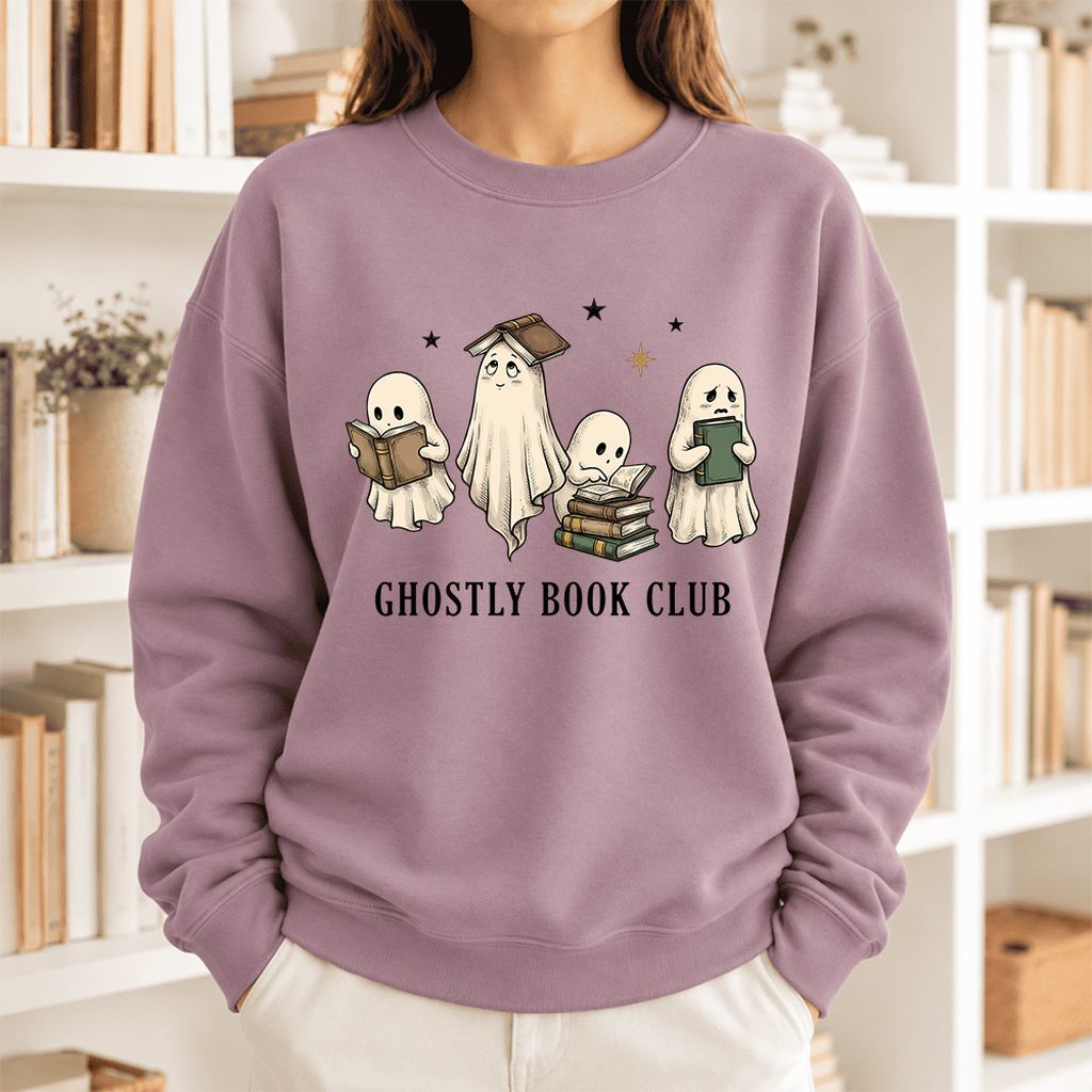 Ghostly Book Club Softstyle Sweatshirt | Spooky Book Lover Gift Paragon
