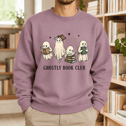 Ghostly Book Club Softstyle Sweatshirt | Spooky Book Lover Gift Paragon