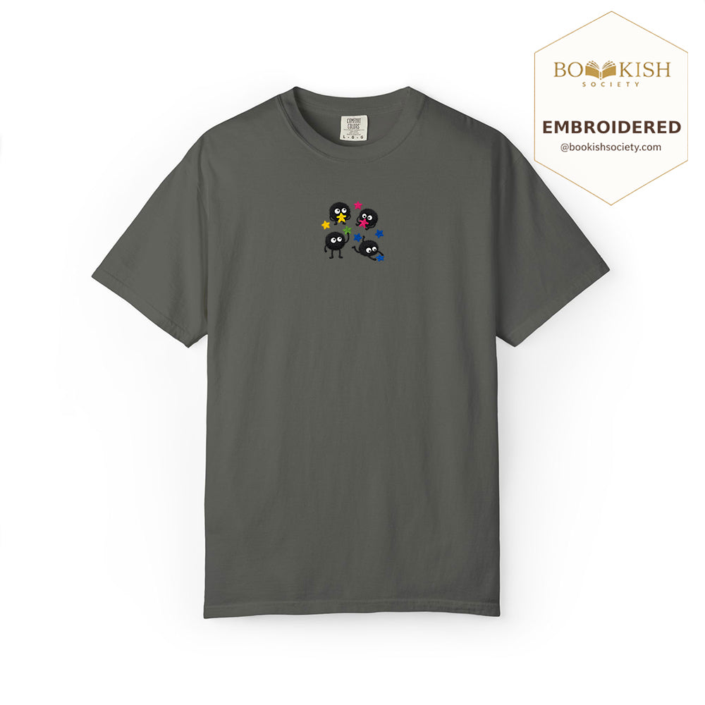 Embroidered Sprite Catching Star Candy Comfort Color ® T-shirt Book Lover Gift pepper