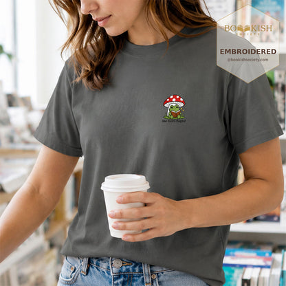 Embroidered One More Chapter Comfort Color ® T-shirt Book Lover Gift Pepper