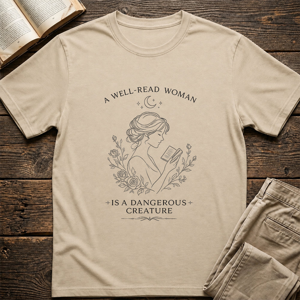 A Well Read Woman Softstyle T-Shirt | Book Lover Gift Sand