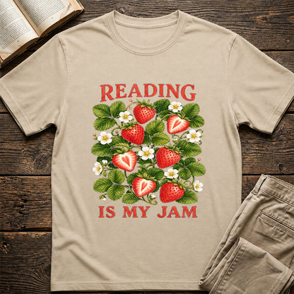 Reading Is My Jam Softstyle T-Shirt | Book Lover Gift Sand