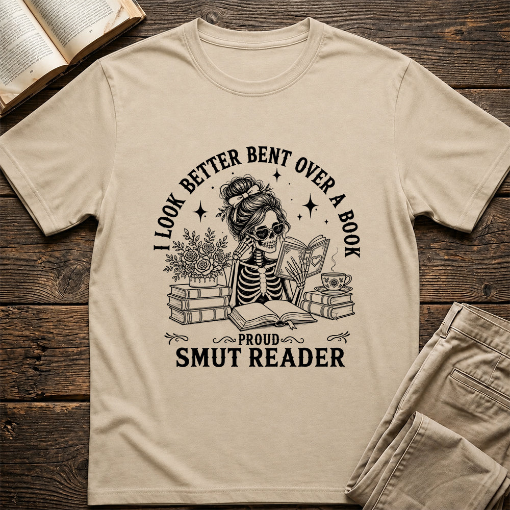 I Look Better Bend Over A Book Softstyle T-Shirt | Book Lover Gift Sand