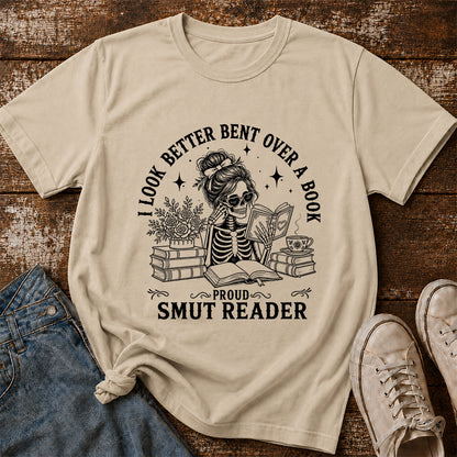 I Look Better Bend Over A Book Softstyle T-Shirt | Book Lover Gift Sand