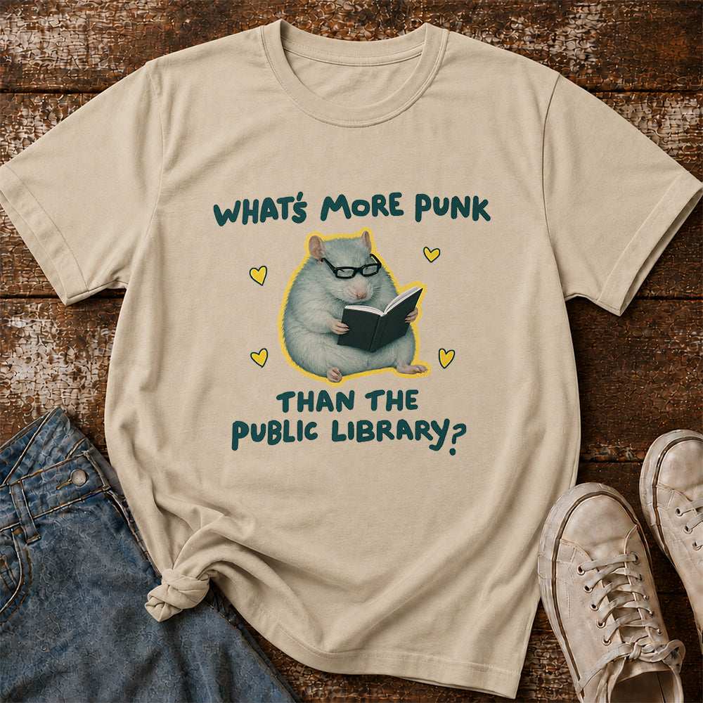 What's More Punk Softstyle T-Shirt | Book Lover Gift Sand