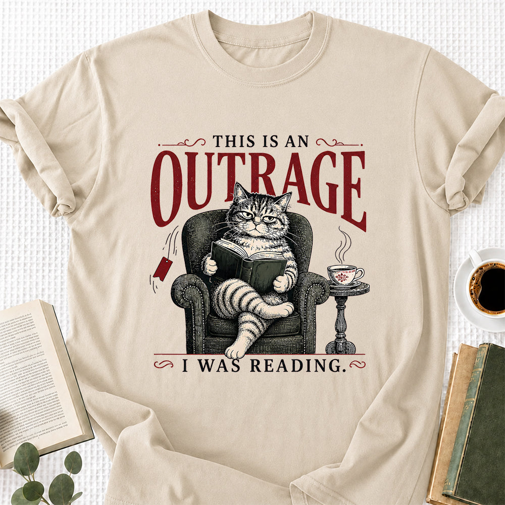 This Is An Outrage Softstyle T-Shirt | Book Lover Gift Sand