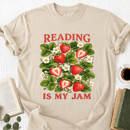 Reading Is My Jam Softstyle T-Shirt | Book Lover Gift Sand