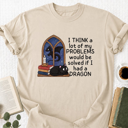 If I Could Have A Dragon Softstyle T-Shirt | Book Lover Gift Sand