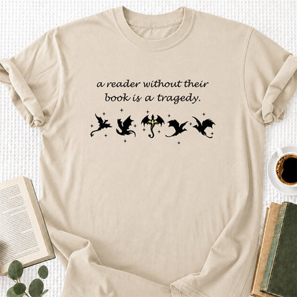 A Reader Without Their Book Softstyle T-Shirt | Book Lover Gift Sand