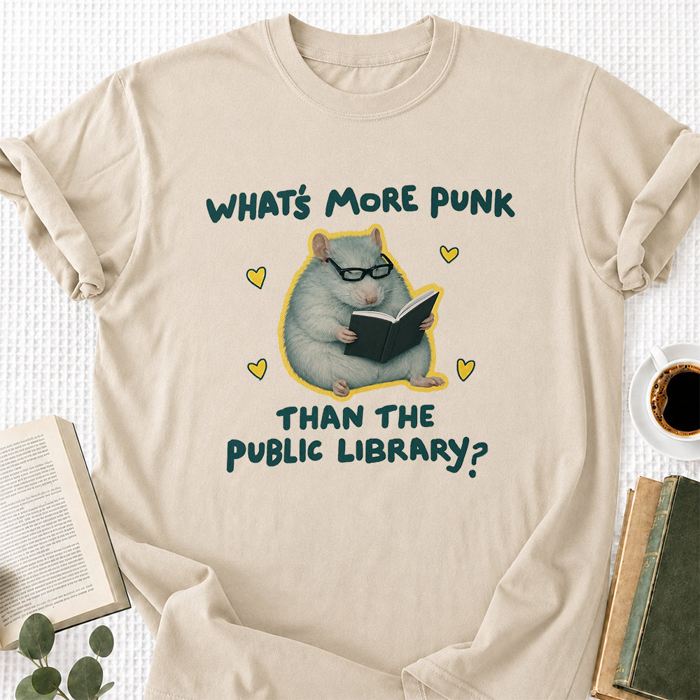 What's More Punk Softstyle T-Shirt | Book Lover Gift Sand