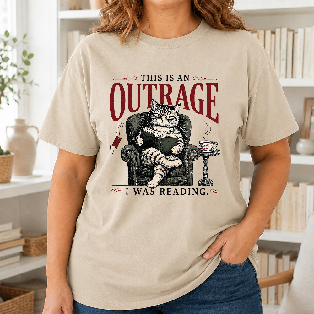 This Is An Outrage Softstyle T-Shirt | Book Lover Gift Sand