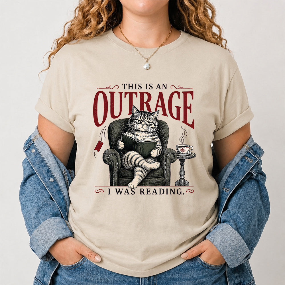 This Is An Outrage Softstyle T-Shirt | Book Lover Gift Sand